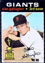 1971 Topps Baseball Cards      224     Alan Gallagher RC